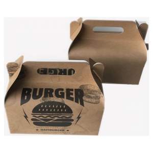 saplı Hamburger Paket Servis Kutusu