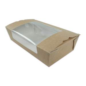 Yemek Kutusu Karton Lunch Box Pencereli 10x13x5cm